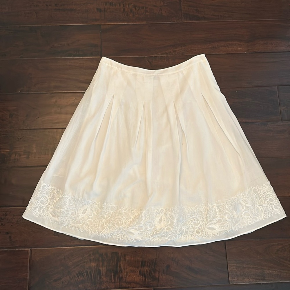 White Linen Skirt